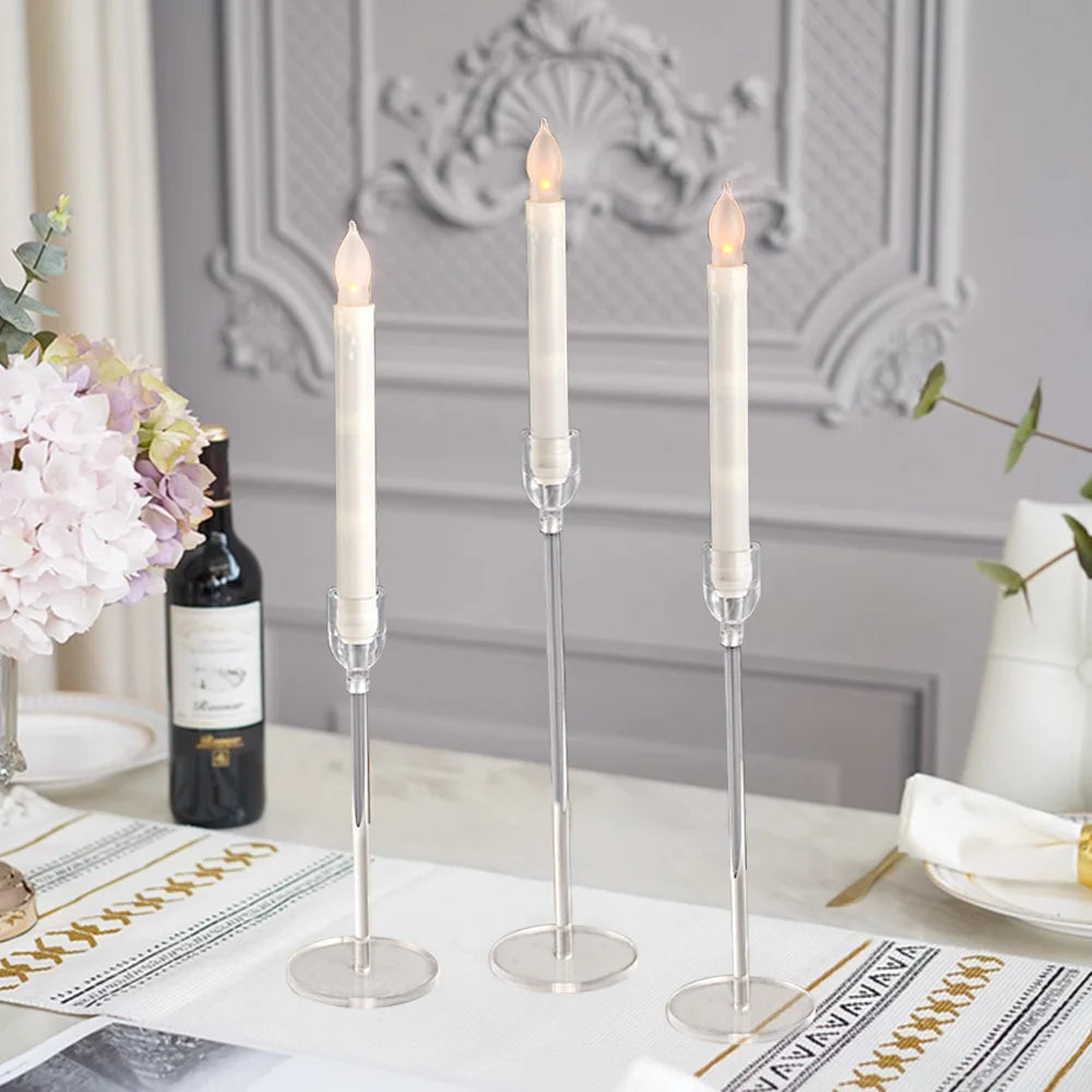 VINCIGANT 18 Piece Acrylic Candlestick Holder Set For Events