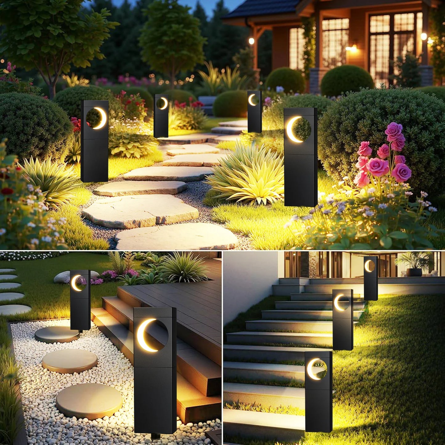 KPSTEK Solar Pathway Lights Outdoor Garden Patio LED Decor