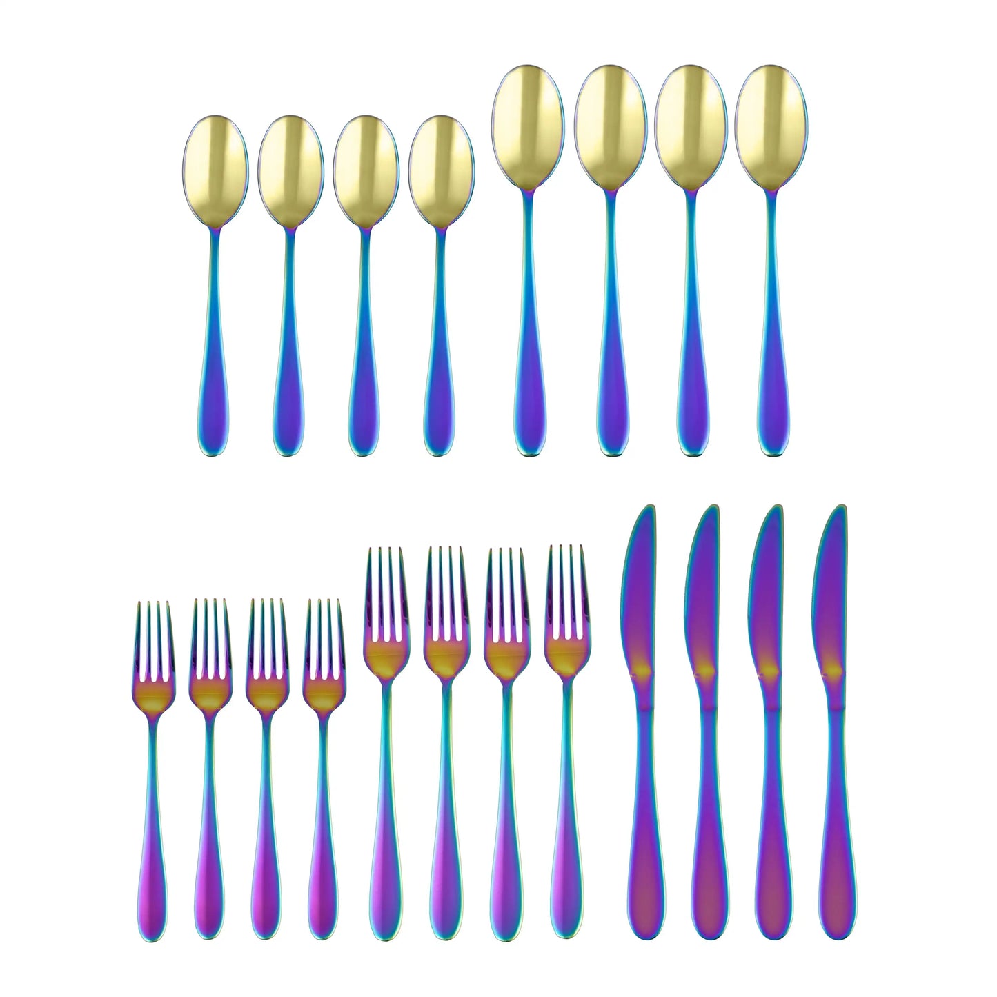 Hign-Concerned Satin 20 Piece Stainless Steel Cutlery Set 4