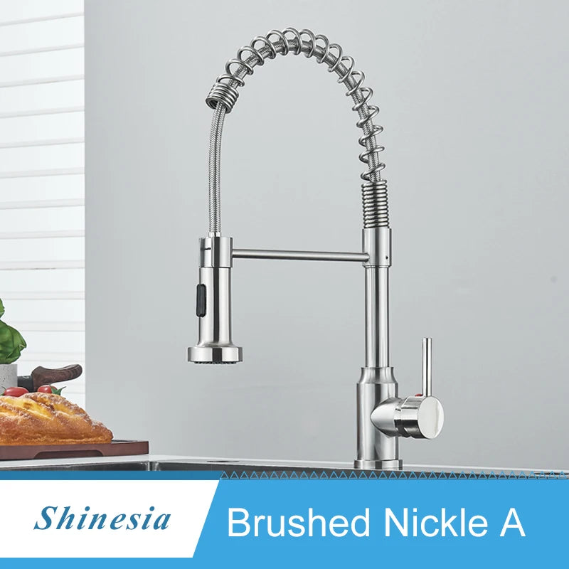 Shinesia Kitchen Faucet Stainless Steel Mixer Tap 360 Degree Rotation