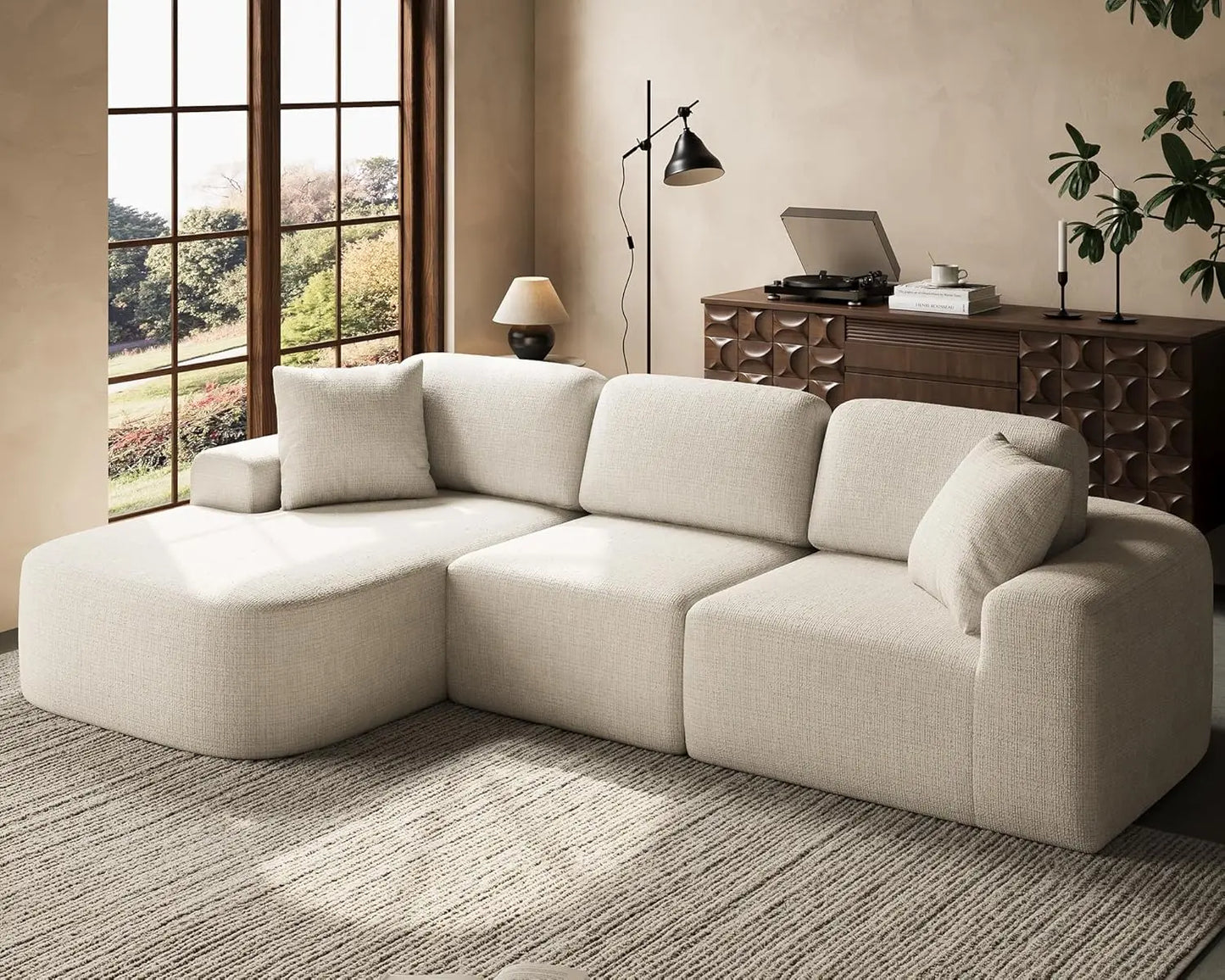 ZHUOTING Modular Sectional Sofa With Chaise Convertible L Shaped