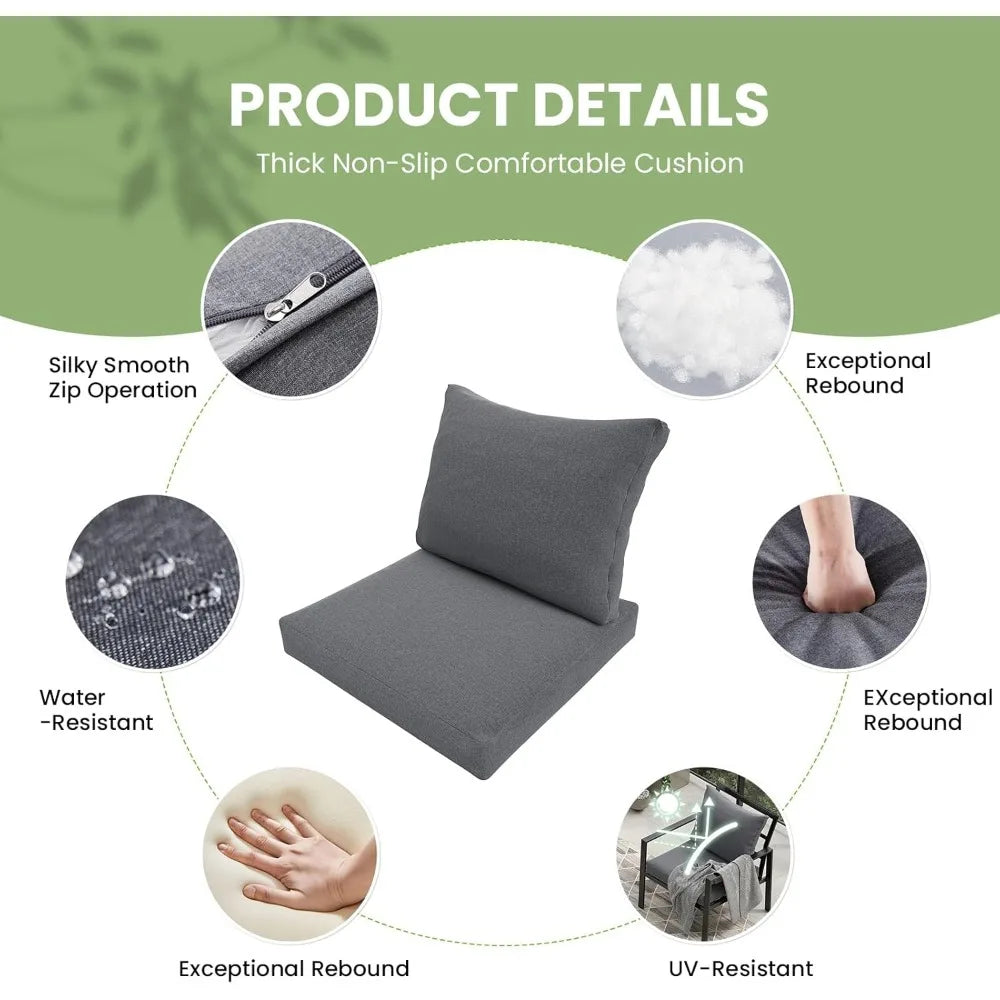 Angduo 4 Piece Patio Furniture Set With Coffee Table