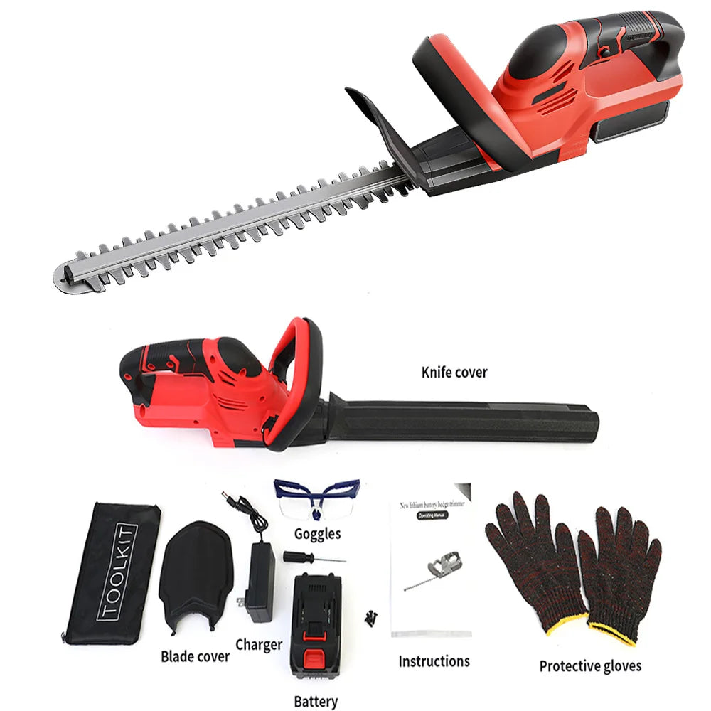 Cordless Hedge Trimmer With 3.0Ah Battery And Charger
