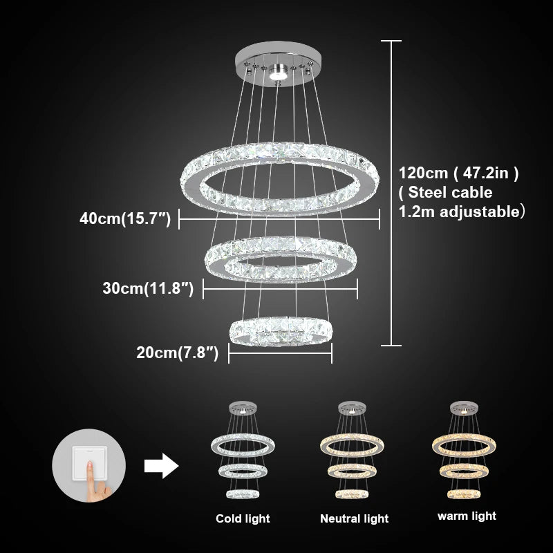 GreeLustr Modern Crystal Chandelier Dining Light Fixture