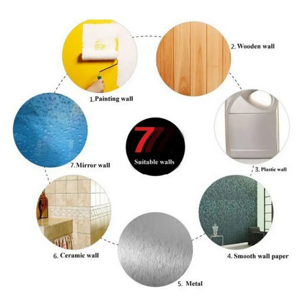 3D Wall Sticker Floral Tree Vase Mural For Bedroom Decor