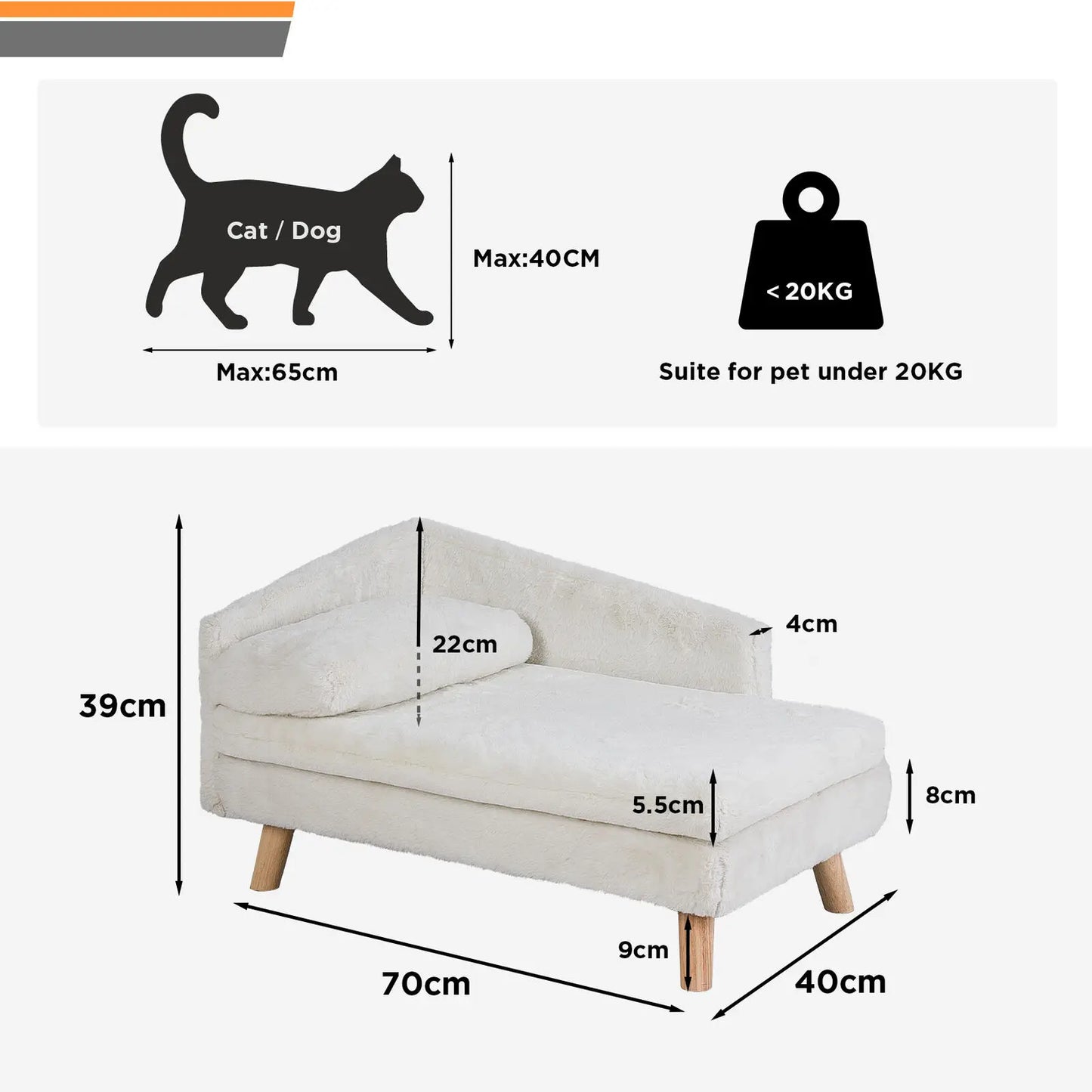 CN Guangdong Elevated Pet Bed Solid Wood Leg Sofa Indoor