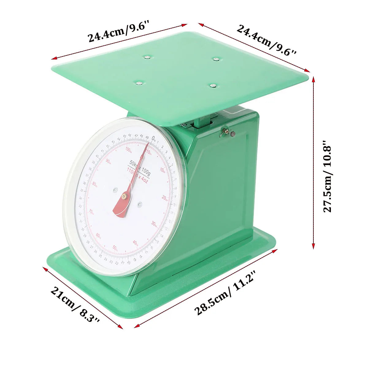 Practical 150kg Household Mechanical Kitchen Scale Effectively Measure Easy Storage Food Balance