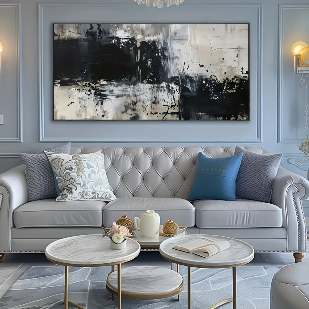 Hign-concerned Abstract Canvas Wall Art In Solid Wood Frame