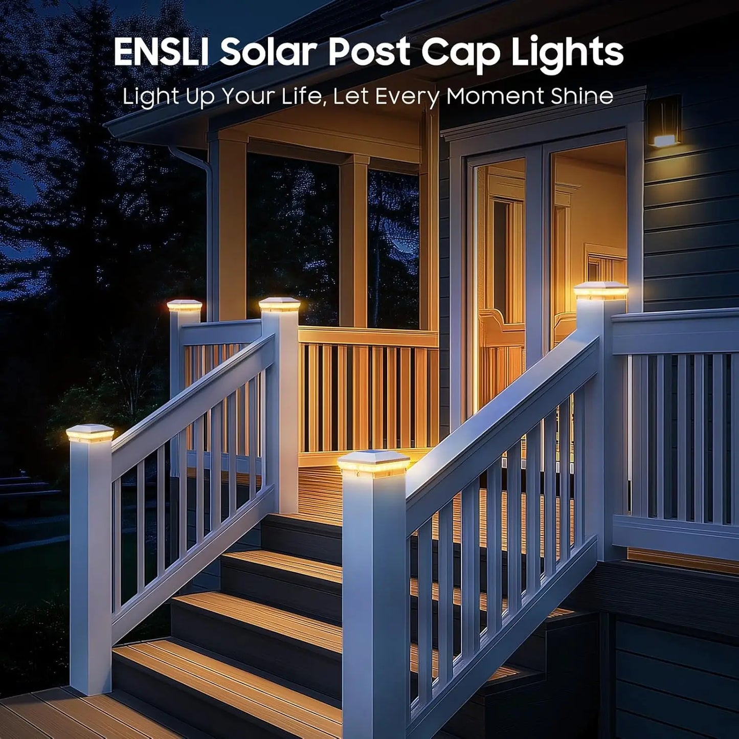 KPSTEK Solar Post Cap Lights 6Pack 40 LED 30 Lumens