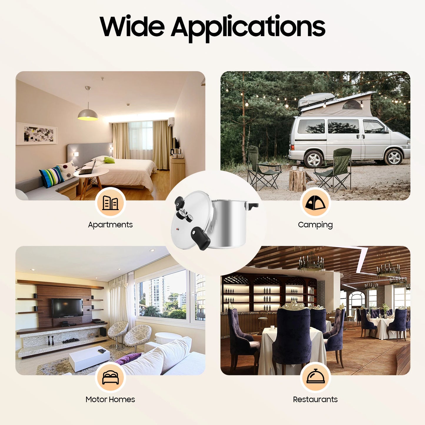 Aluminium Alloy Pressure Cooker 90KPa Explosion Proof Gauge