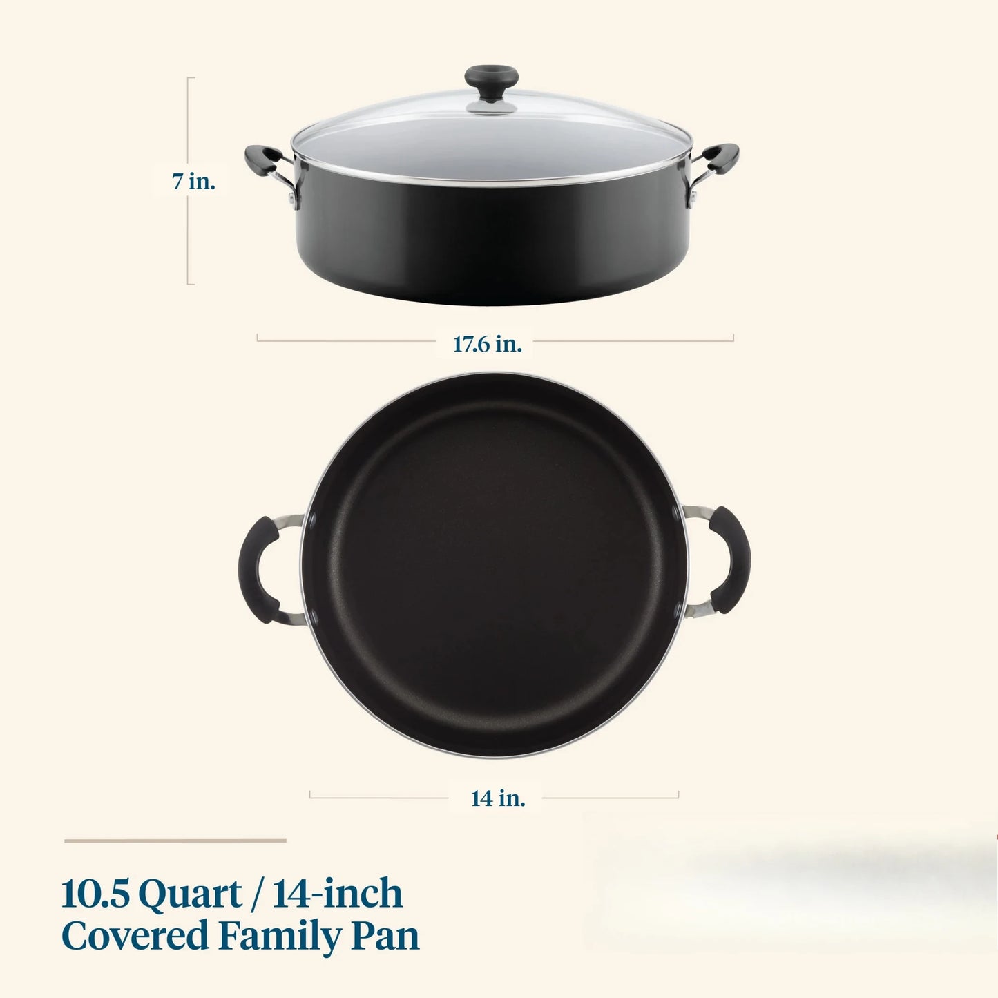Hign Concerned Nonstick Family Pan With Lid For Even Cooking