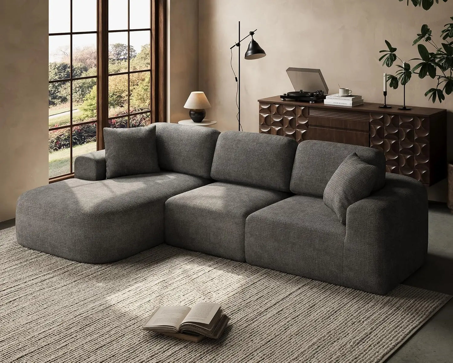 ZHUOTING Modular Sectional Sofa With Chaise Convertible L Shaped