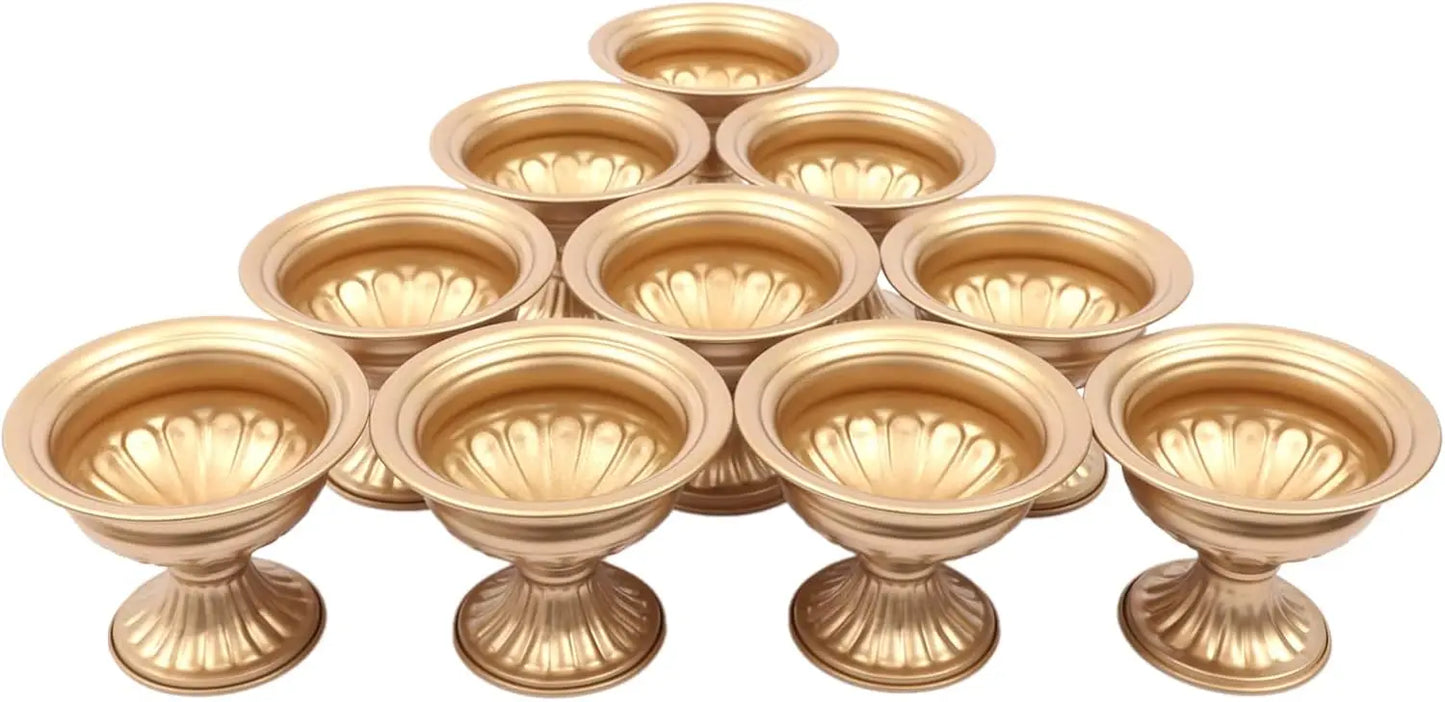 Hign-concerned Gold Flower Vases Set for Wedding Centerpiece