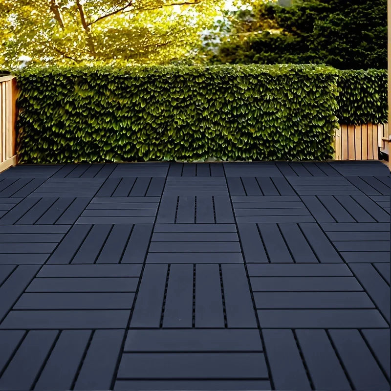 Interlocking Plastic Deck Tiles Waterproof Outdoor for Poolside and Balcony
