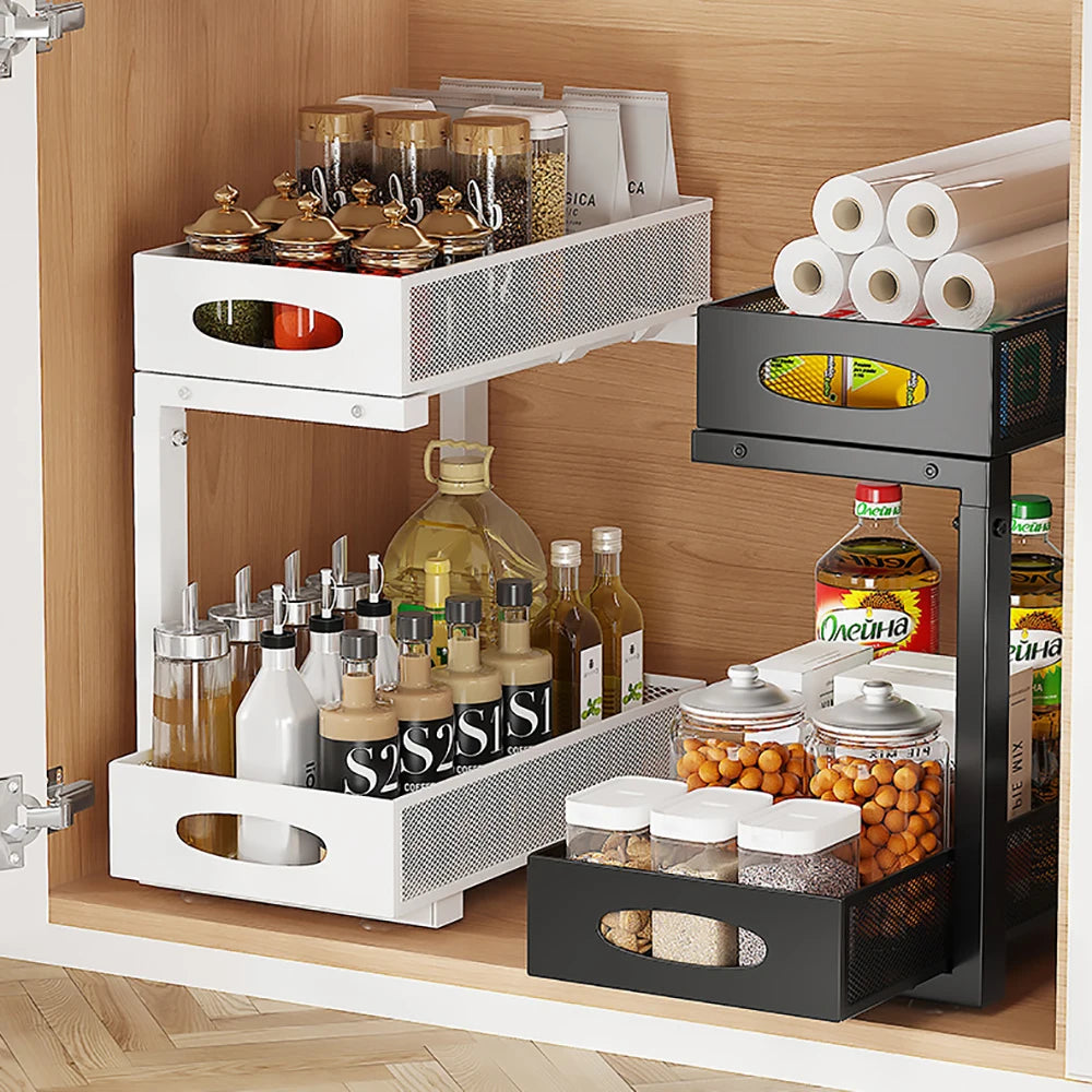 Twister CK Under Sink Organizer Two Tier Pull Out Cabinet