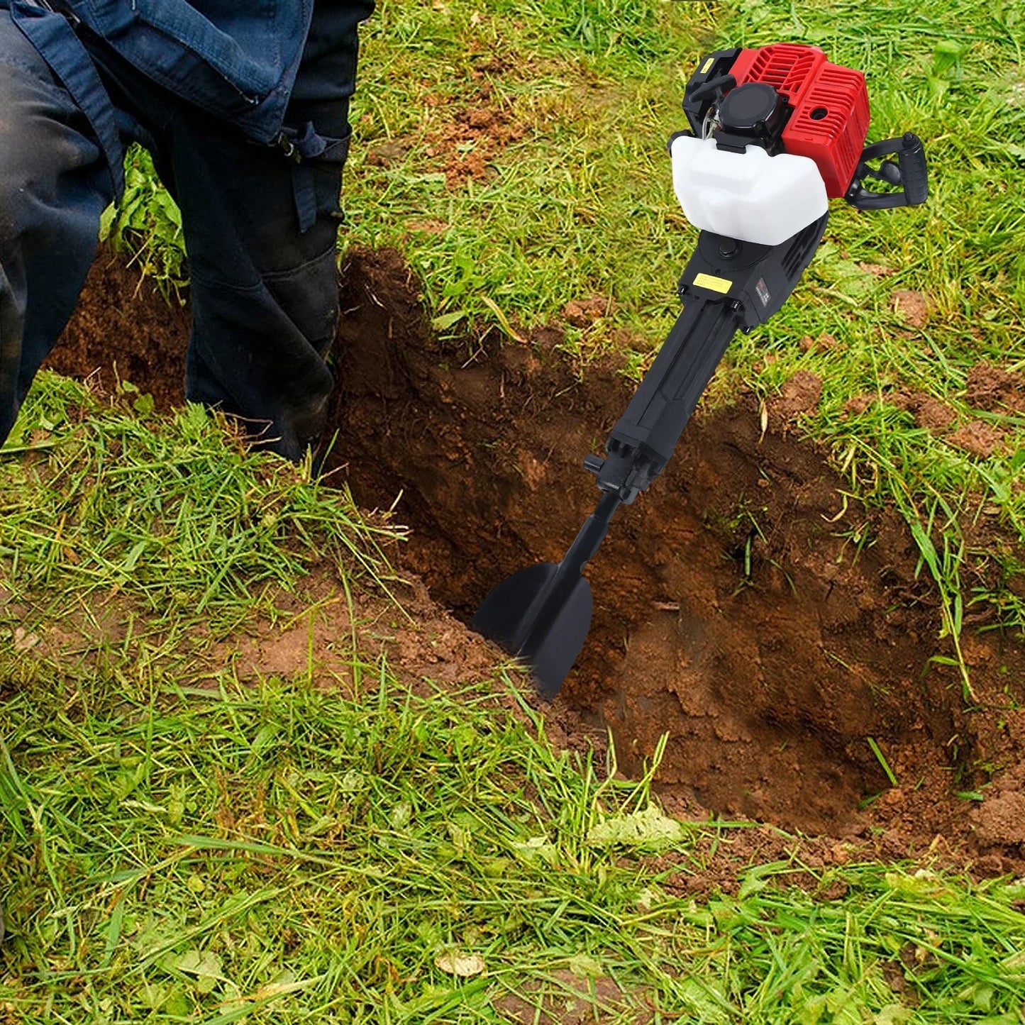 Gasoline Powered Tree Digger Machine 52CC 2 Stroke Engine With Adjustable Speed