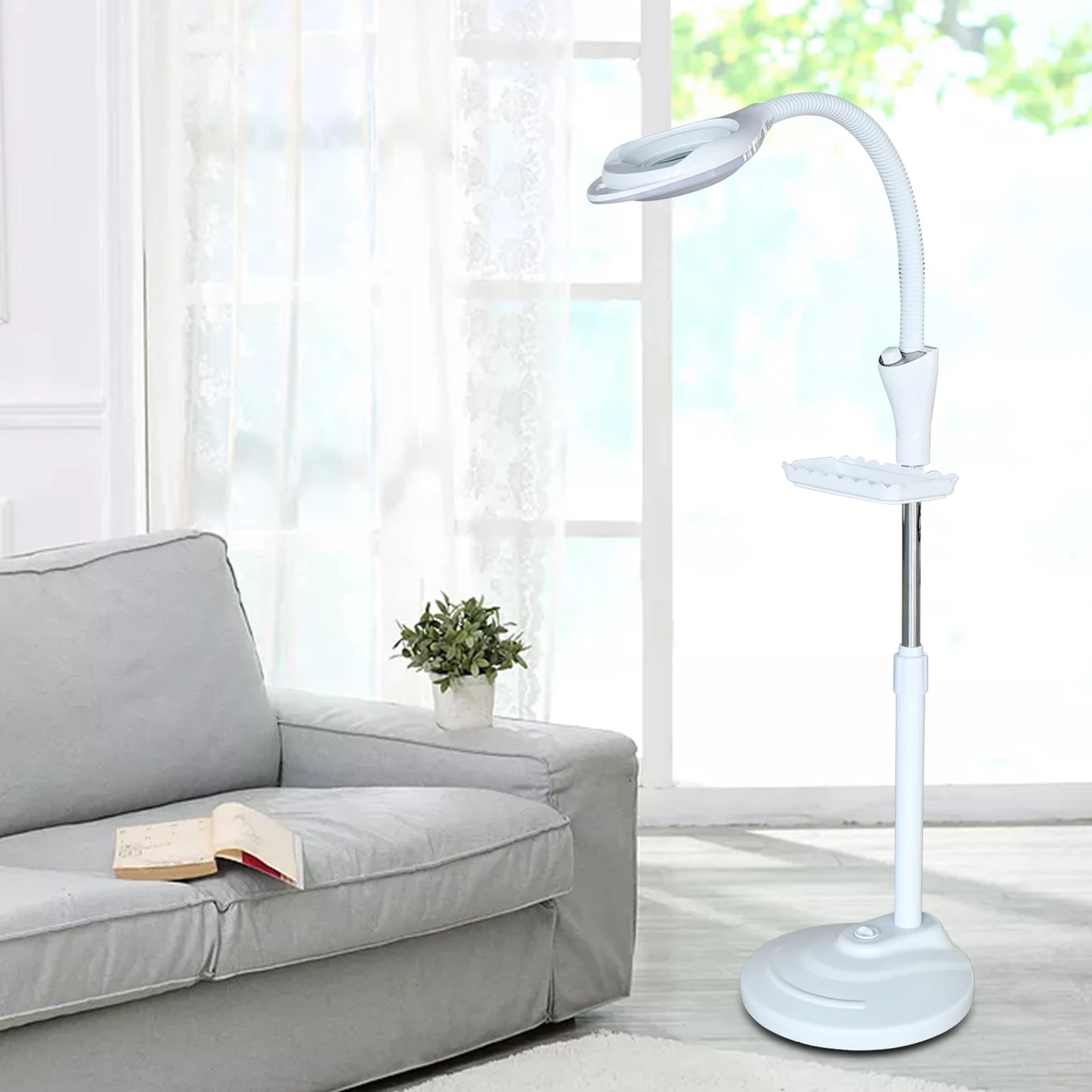 Diopter 16x LED Magnifying Floor Lamp For Spa Salon