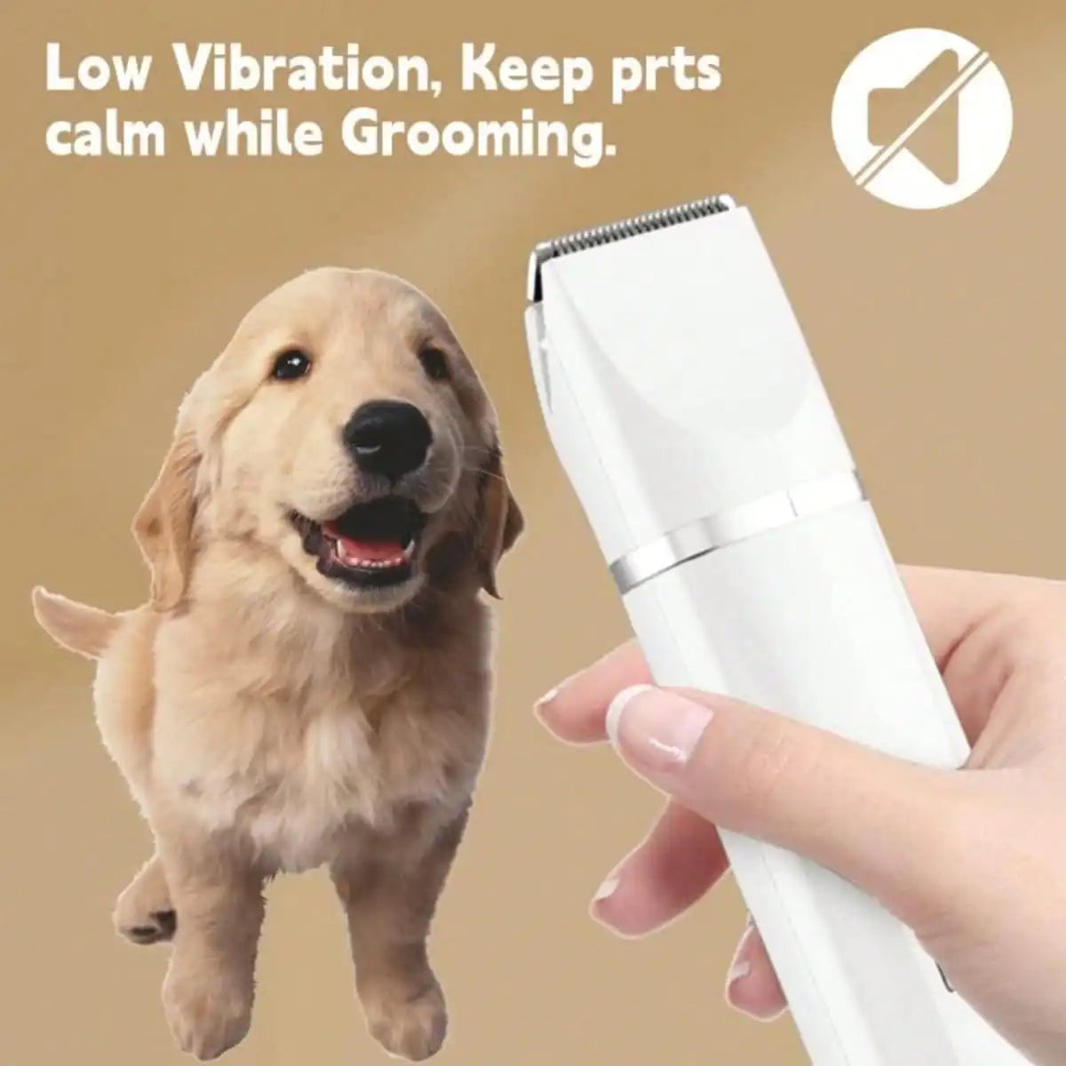 Hign-concerned WhisperQuiet Dog Grooming Kit Paw Trimmer Nail Grinder Rechargeable