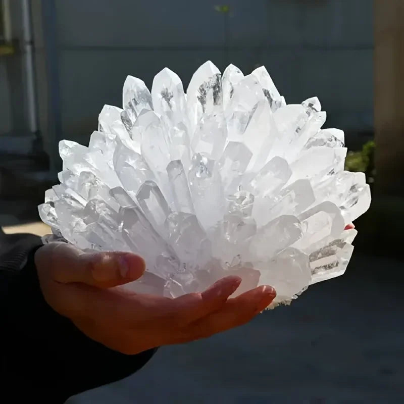 CrystalHola Clear Quartz Crystal Cluster Healing Stone Ornament Gift