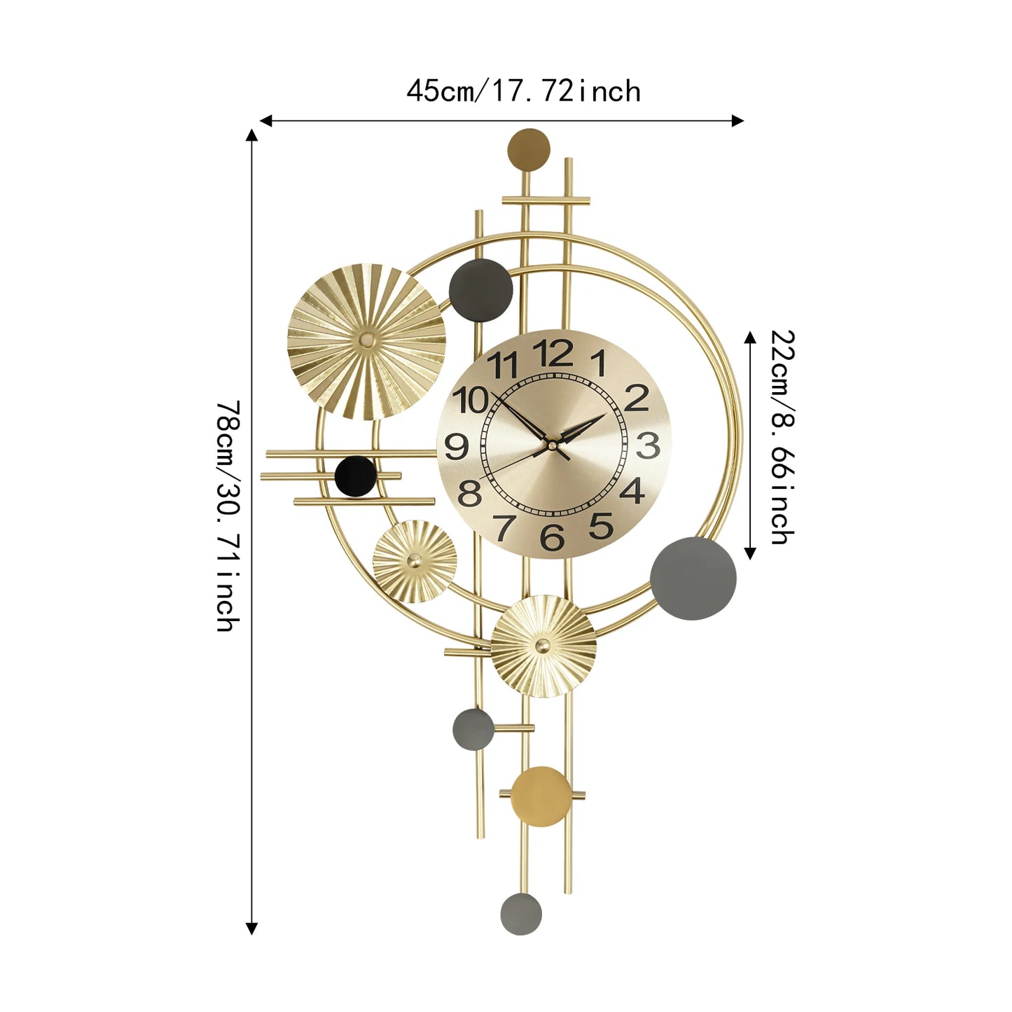 Combination Modern Wall Clock Silent Decorative Timepiece