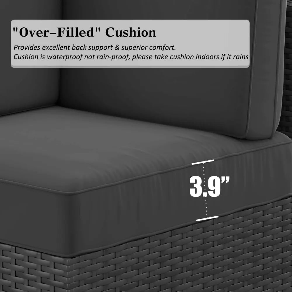 General Patio Furniture Set With Propane Fire Pit Table