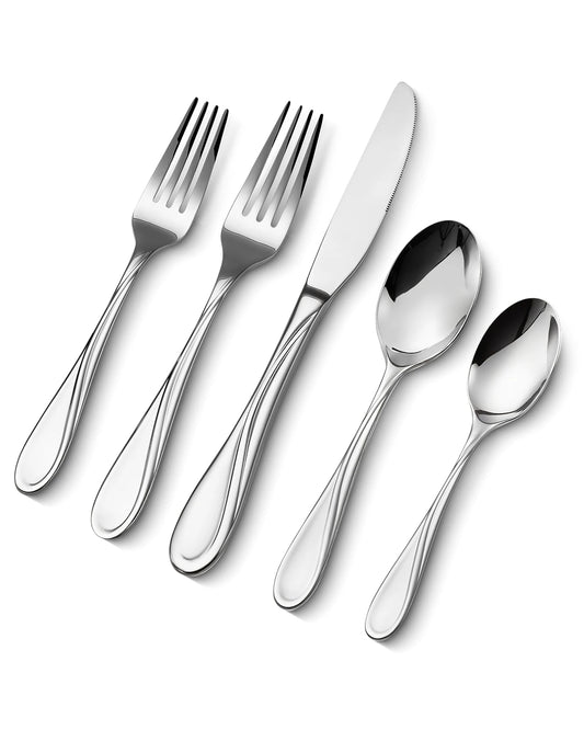 Vevor Silverware Set Stainless Flatware Mirror Utensils