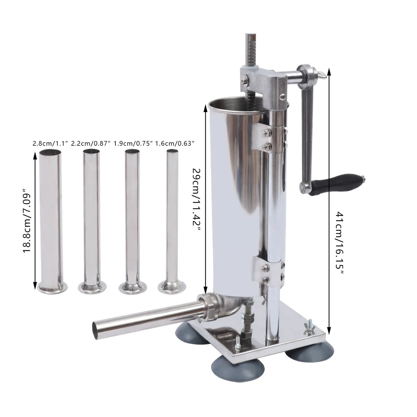 Bymaocar Vertical Manual Sausage Stuffer Stainless Steel Machine