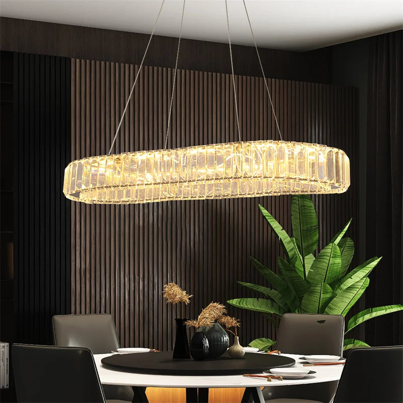 GreeLustr Modern Crystal Chandelier Dining Light Fixture