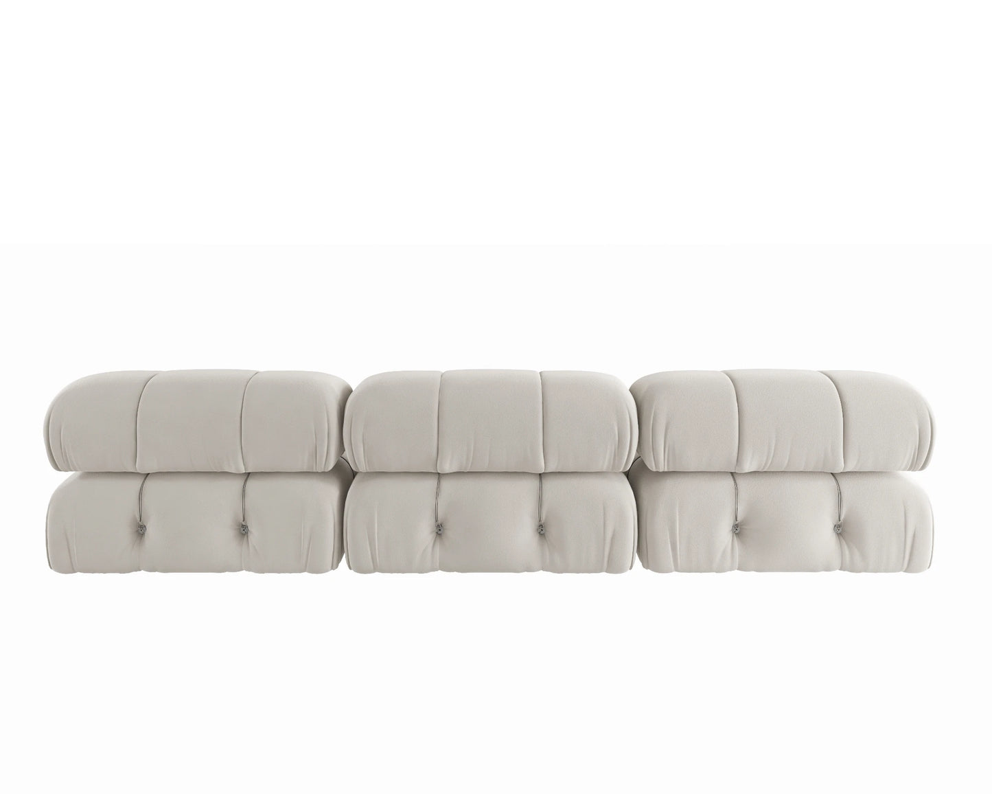 Sdorens Minimalist Velvet Modular Sectional Sofa Set 3 Seats