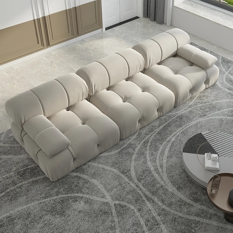 Sdorens Minimalist Velvet Modular Sectional Sofa Set 3 Seats