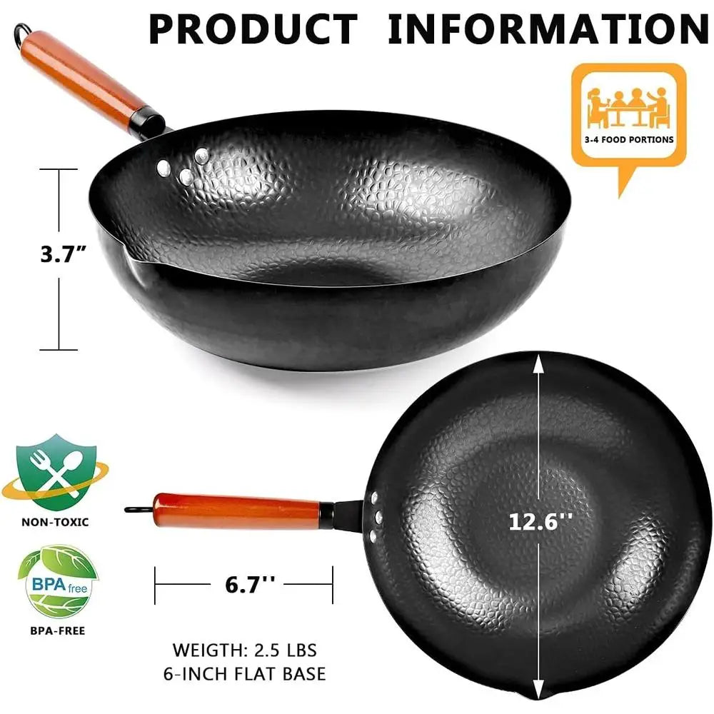 Dutrieux 14 Piece Wok Pan Set With Lid And Utensils