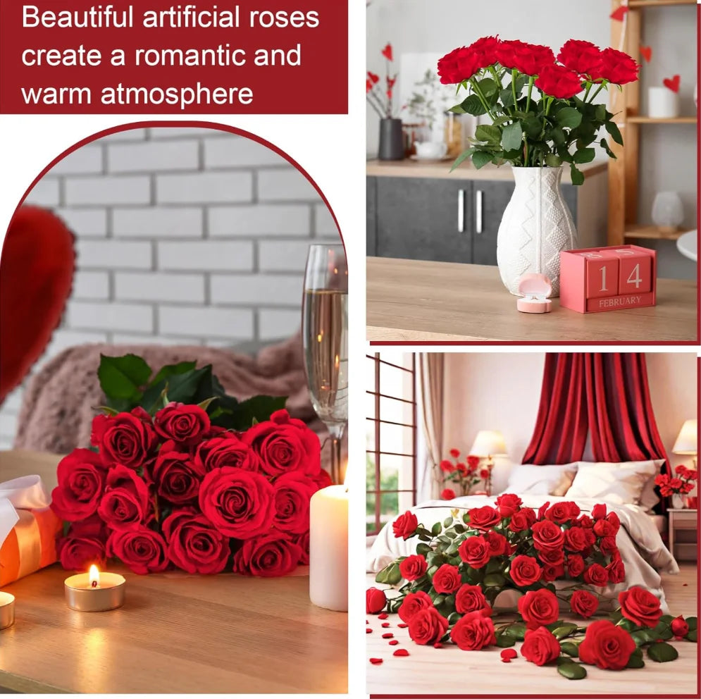 Artificial Rose Bouquet For Wedding And Home Table Centerpiece