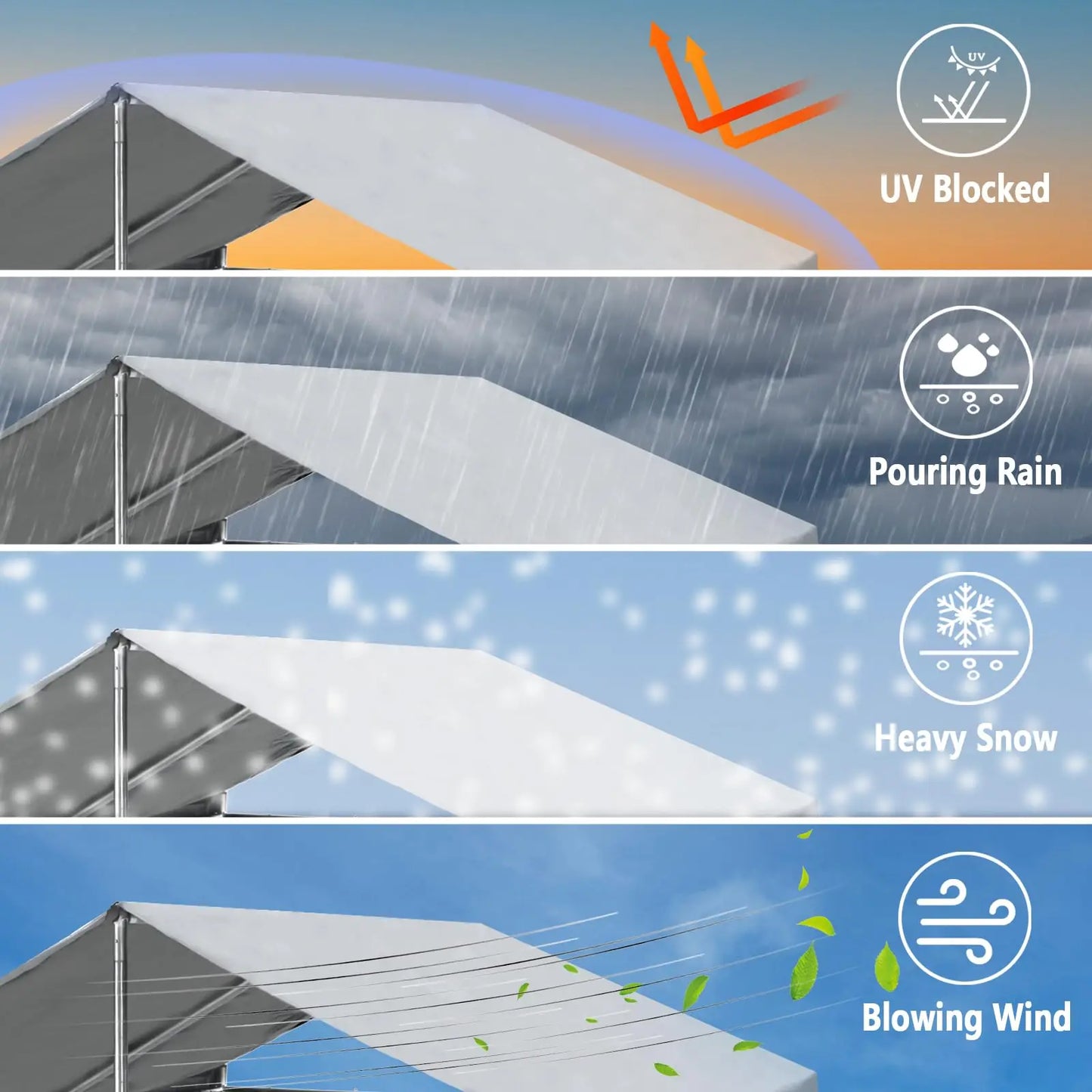 HiMISS Heavy Duty Metal Dog Kennel With Waterproof UV Cover