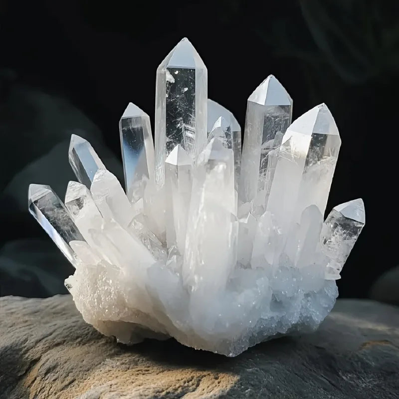 CrystalHola Clear Quartz Crystal Cluster Healing Stone Ornament Gift