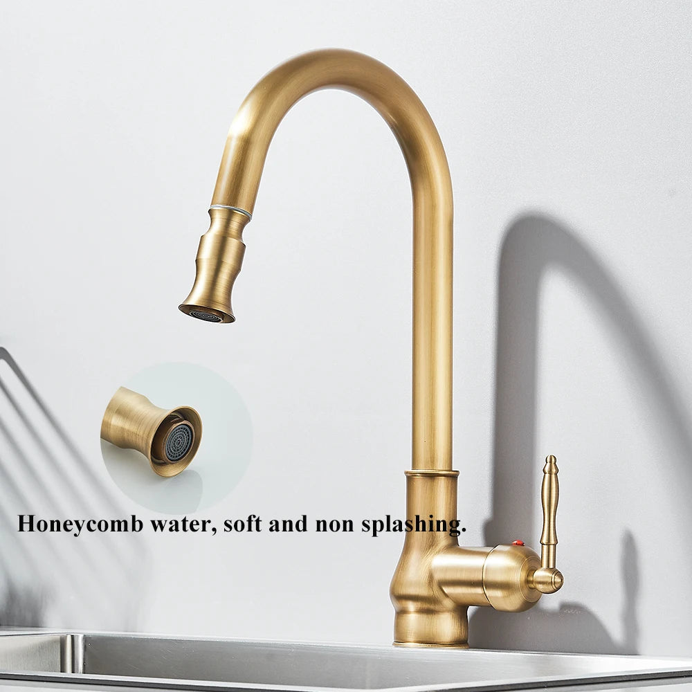 SHBSHAIMY Kitchen Faucet Pull Out 360 Degree Swivel Hot Cold