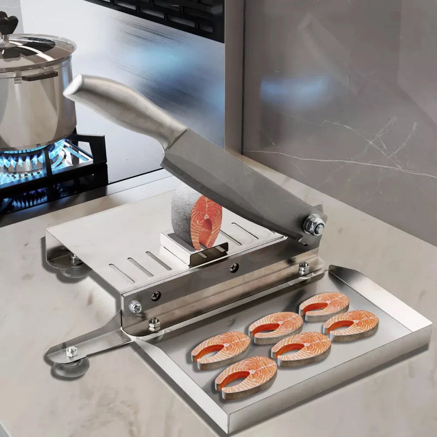 Hign-concerned Manual Meat Slicer Bone Cutter Stainless