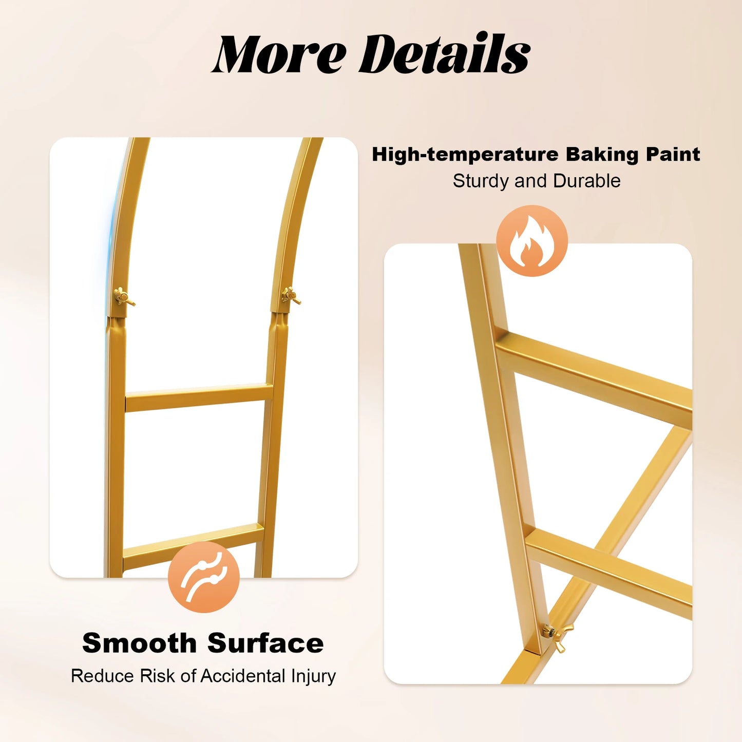 NONECN Metal Wedding Arch With Base Stand For Outdoor Weddings