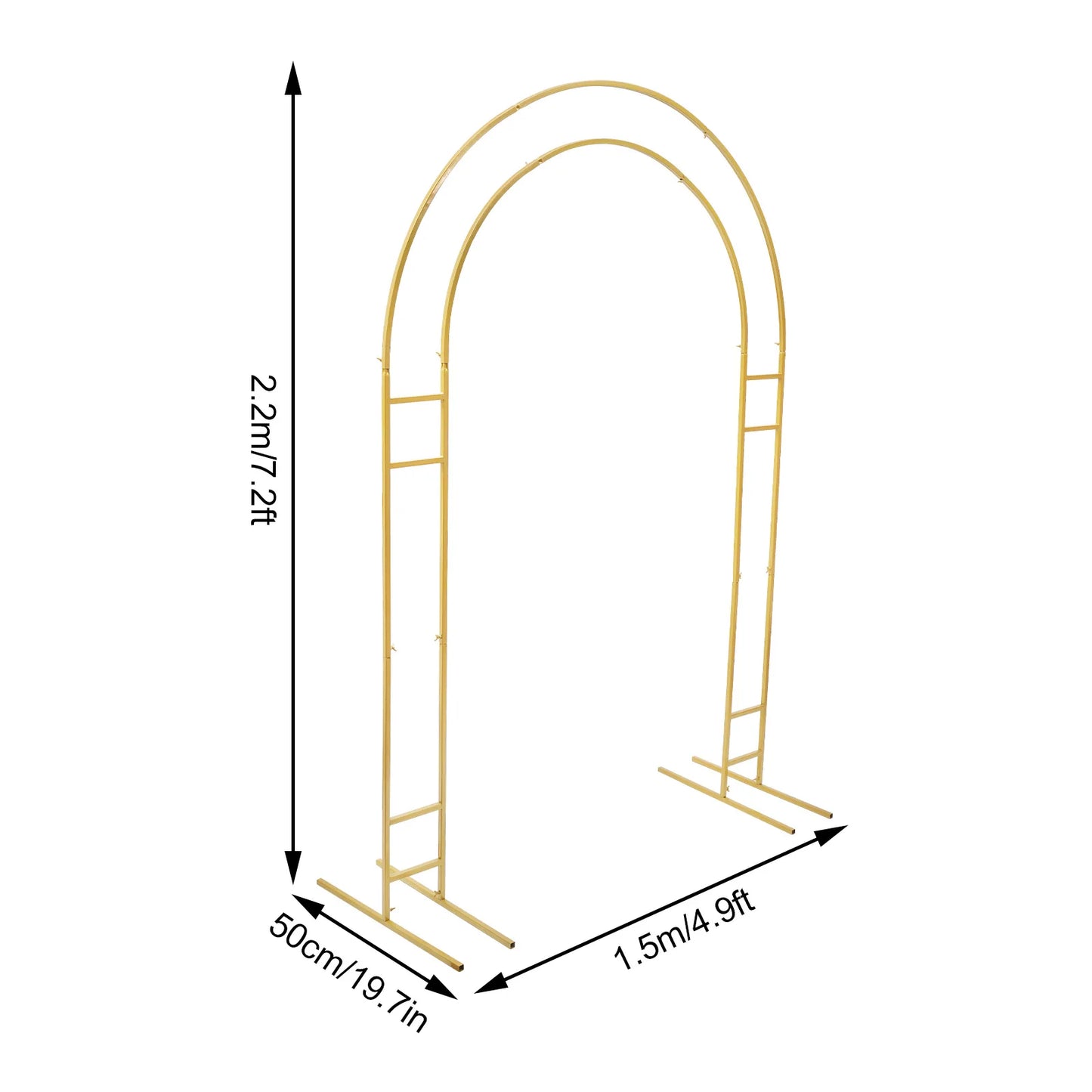 NONECN Metal Wedding Arch With Base Stand For Outdoor Weddings