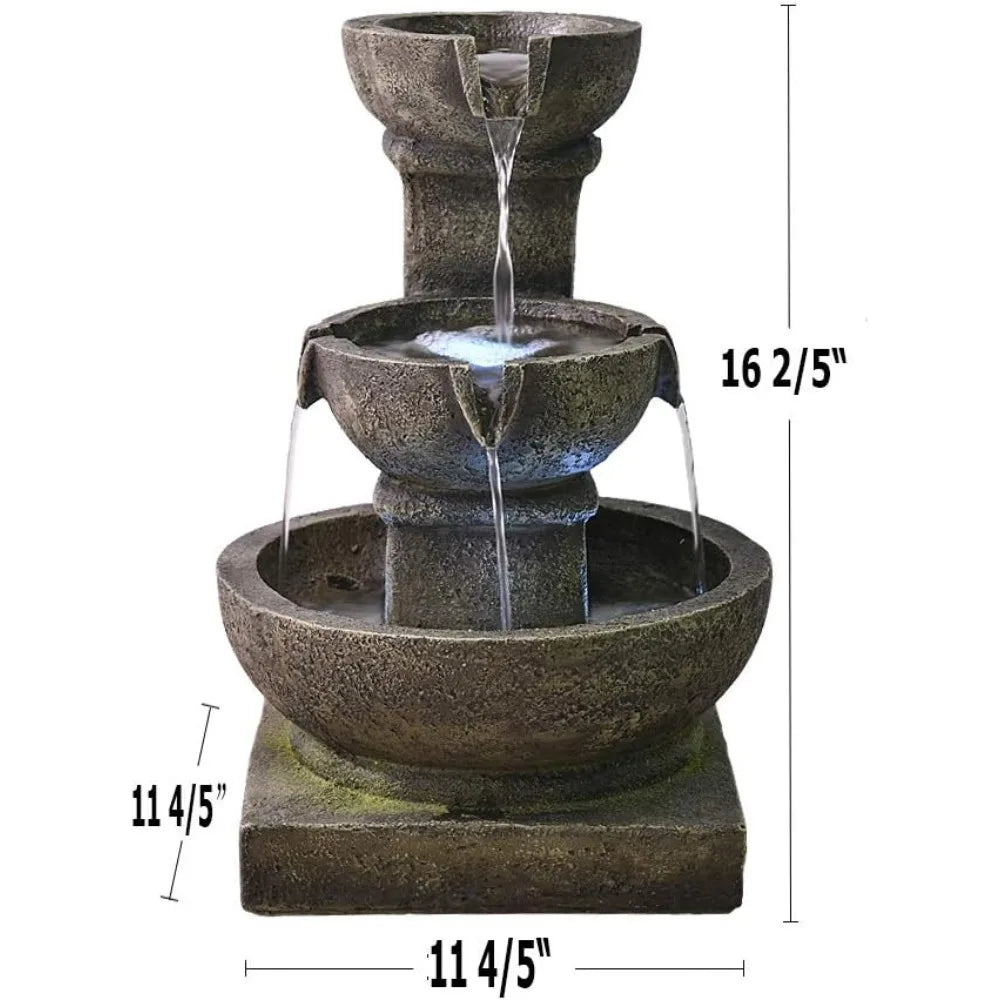 PeterIvan Outdoor Waterfall Fountain For Garden Patio