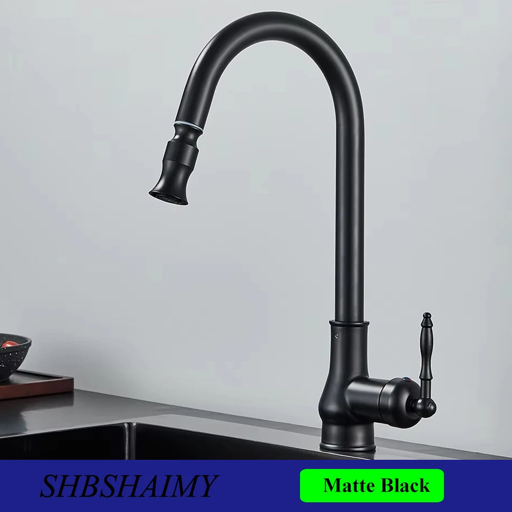 SHBSHAIMY Kitchen Faucet Pull Out 360 Degree Swivel Hot Cold