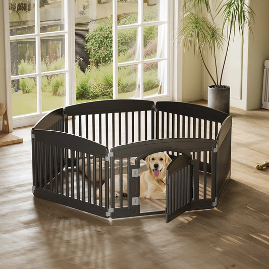 JHK Plastic Dog Playpen Expandable Indoor Outdoor Fence