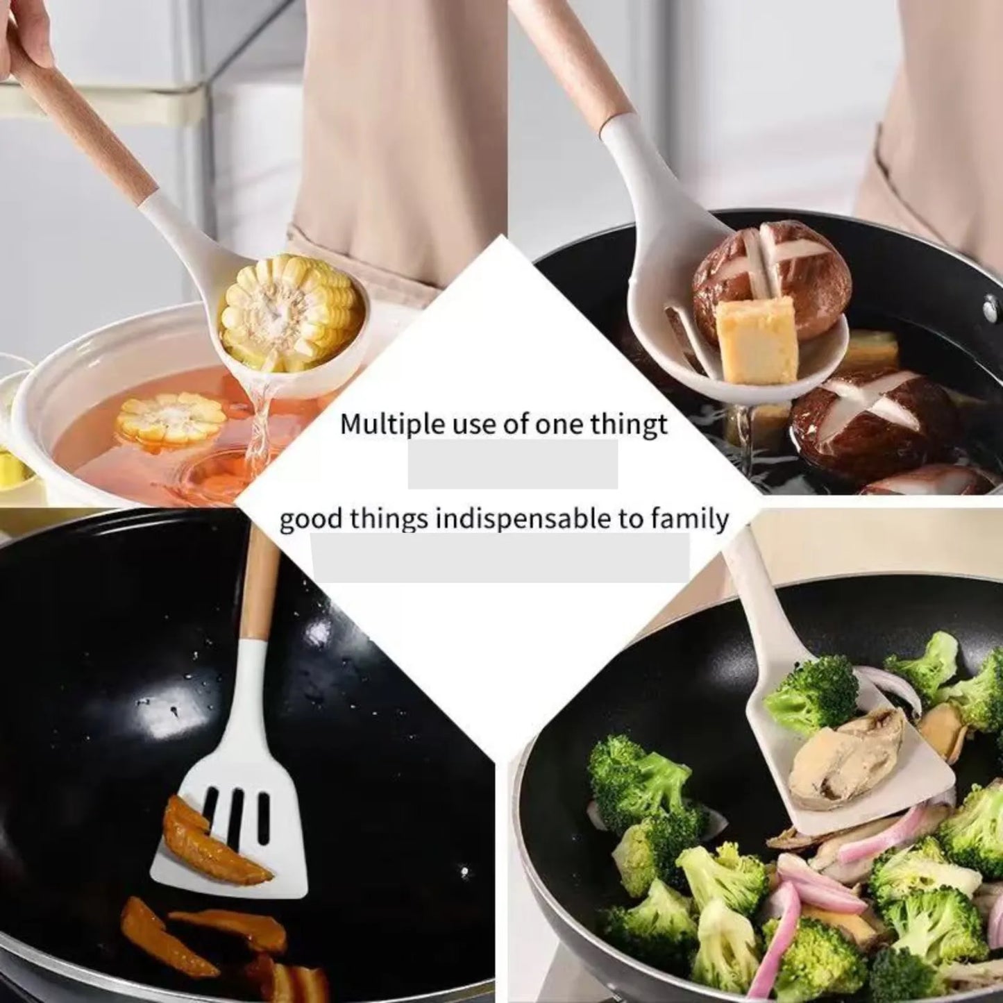 High Carbon Stainless Steel Kitchen Knife Set With Knife Holder
