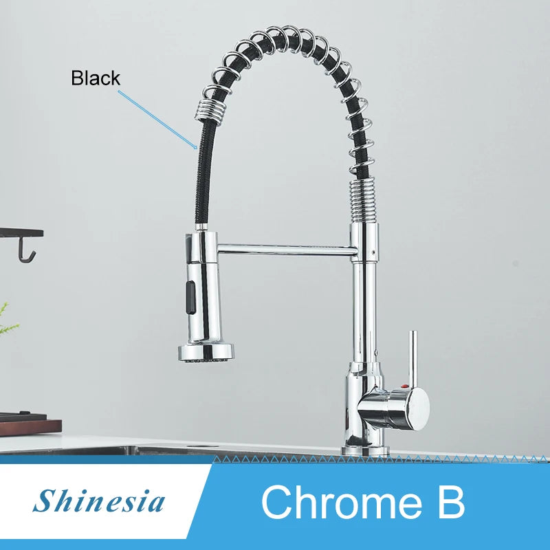 Shinesia Kitchen Faucet Stainless Steel Mixer Tap 360 Degree Rotation