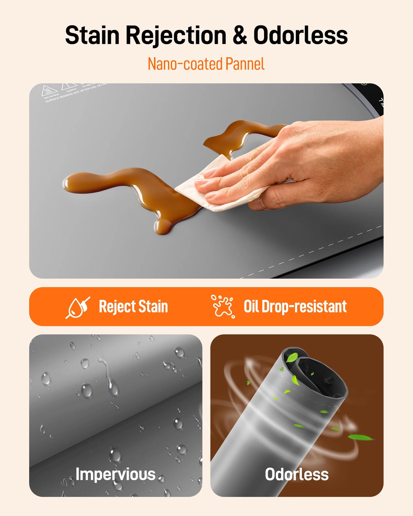 Electric Warming Tray With 8 Temperature Settings Portable Foldable