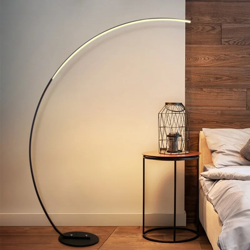 Minimalist Floor Lamp Arched Modern Floor Lamp Reading Lights for Bedroom Living Room Over Couch Arched Reading Light