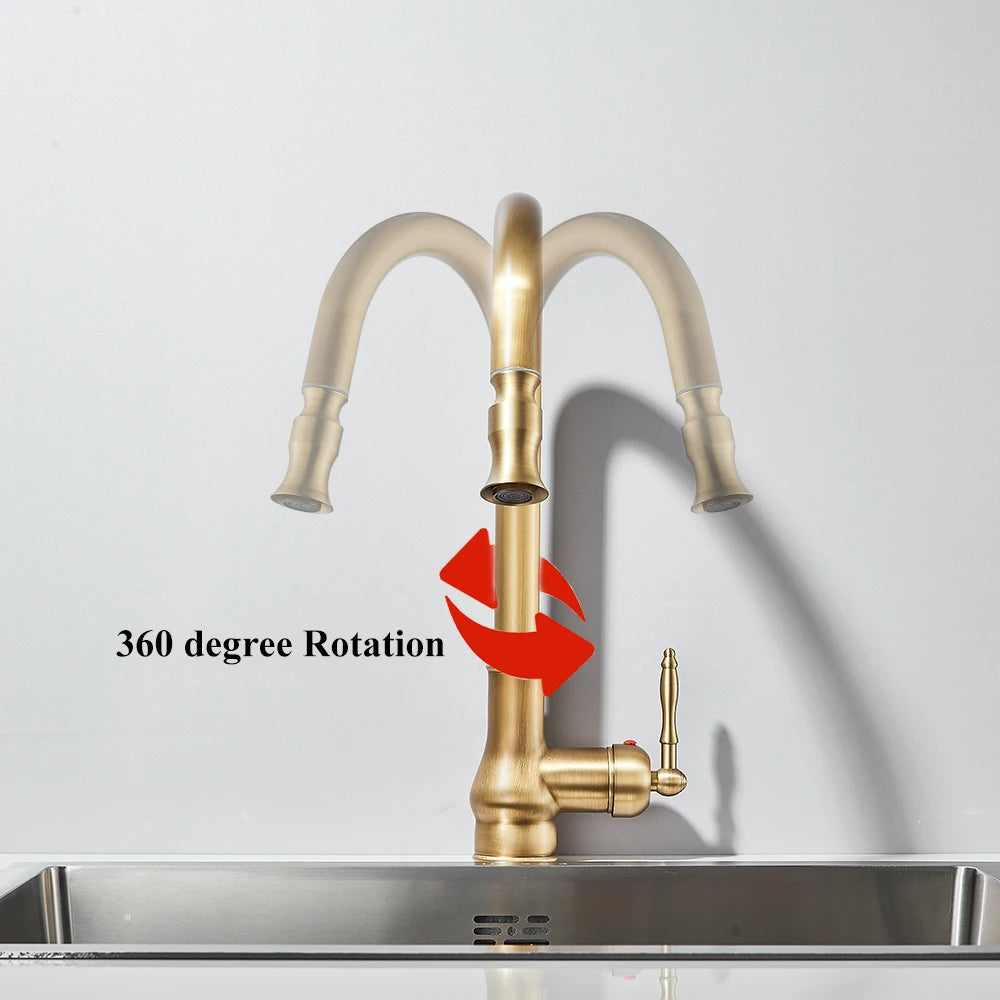 SHBSHAIMY Kitchen Faucet Pull Out 360 Degree Swivel Hot Cold
