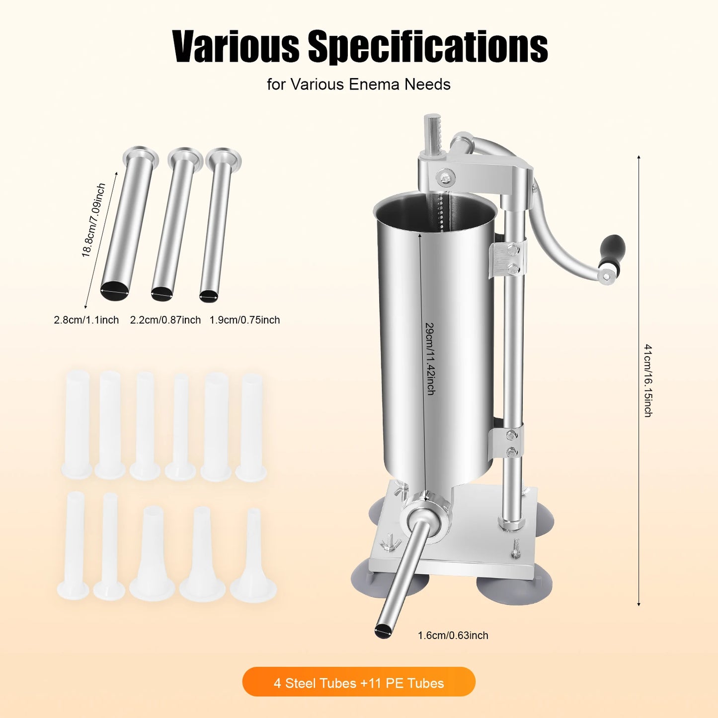 Bymaocar Vertical Manual Sausage Stuffer Stainless Steel Machine