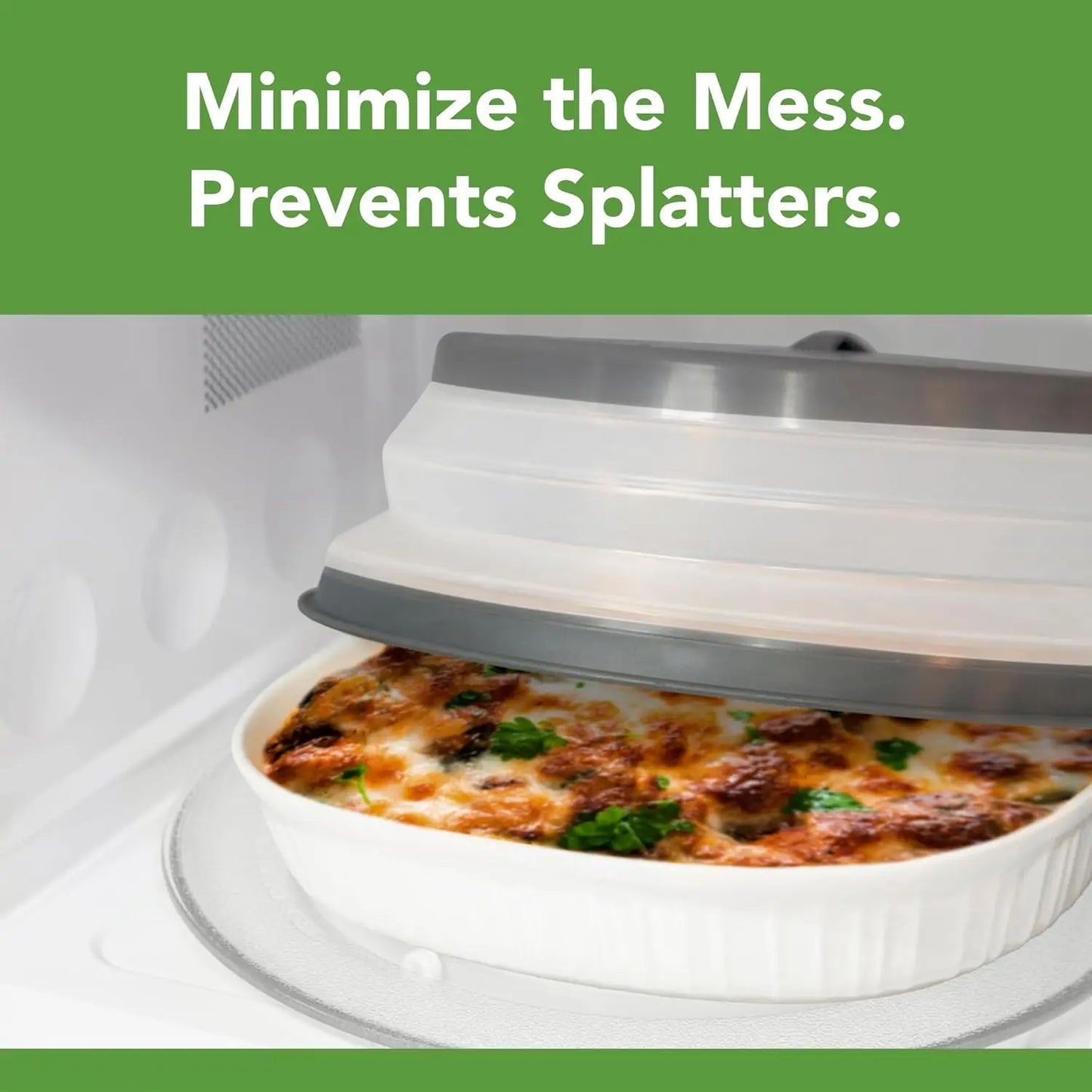 Microwave Splatter Cover Collapsible Lid Heat Resistant PP Guard