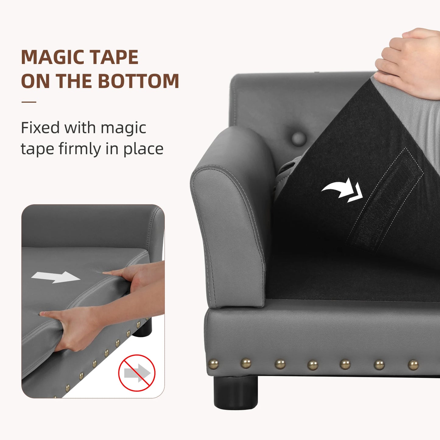 BINGOPAWCN Luxurious Dog Bed Removable Cushion PremiumGrade Microfiber Leather Cover