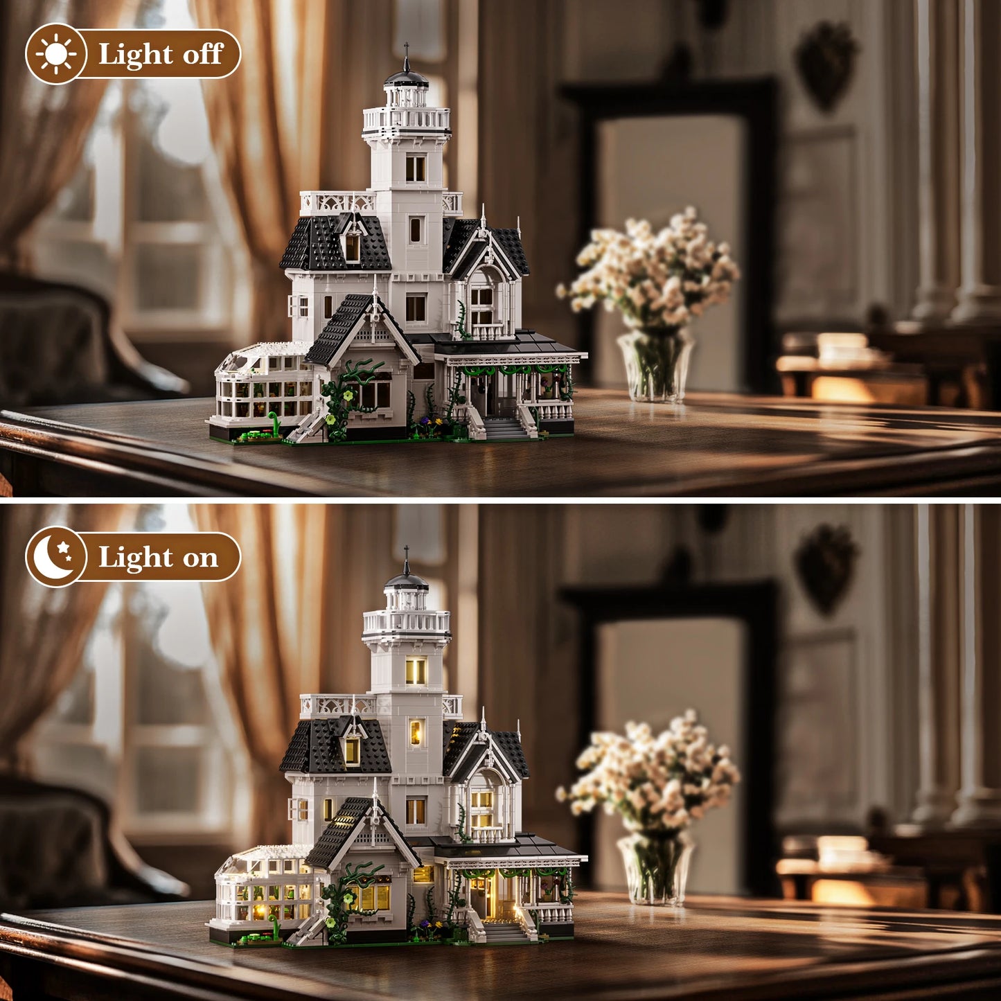Magic House Building Set With LED Lights For Adults Decor